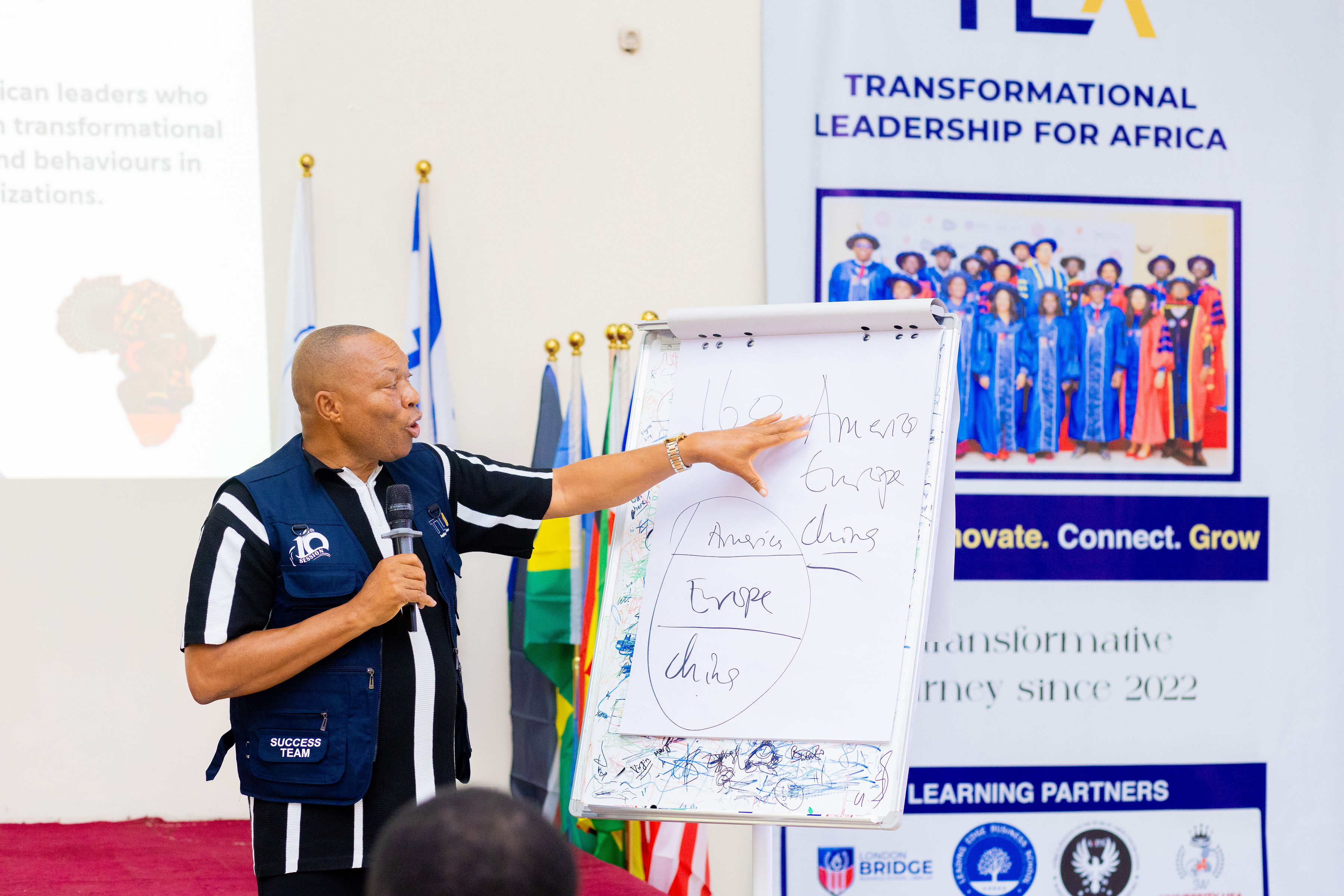 Participants in an executive seminar